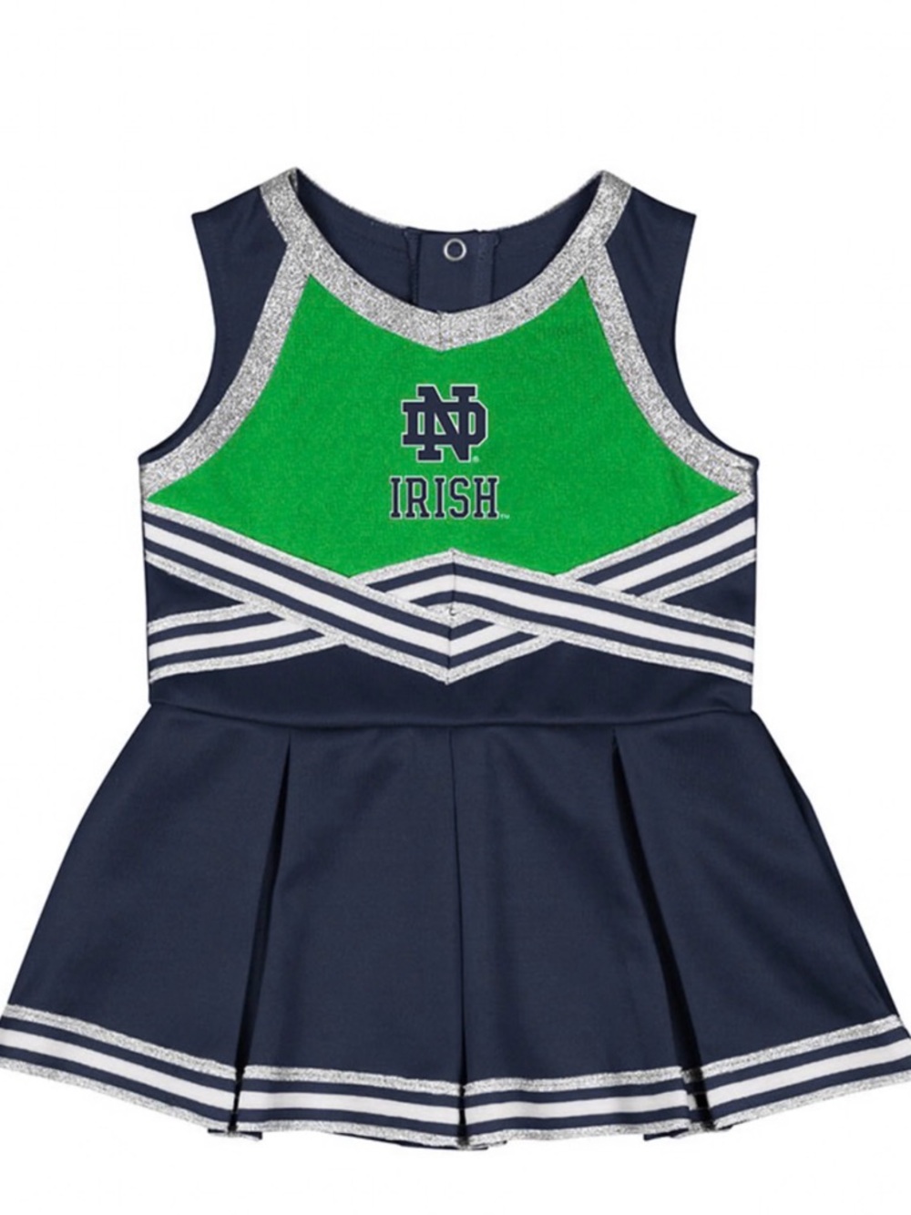 Notre Dame Irish Toddler Cheer Dress - Navy & Green, 12-18M